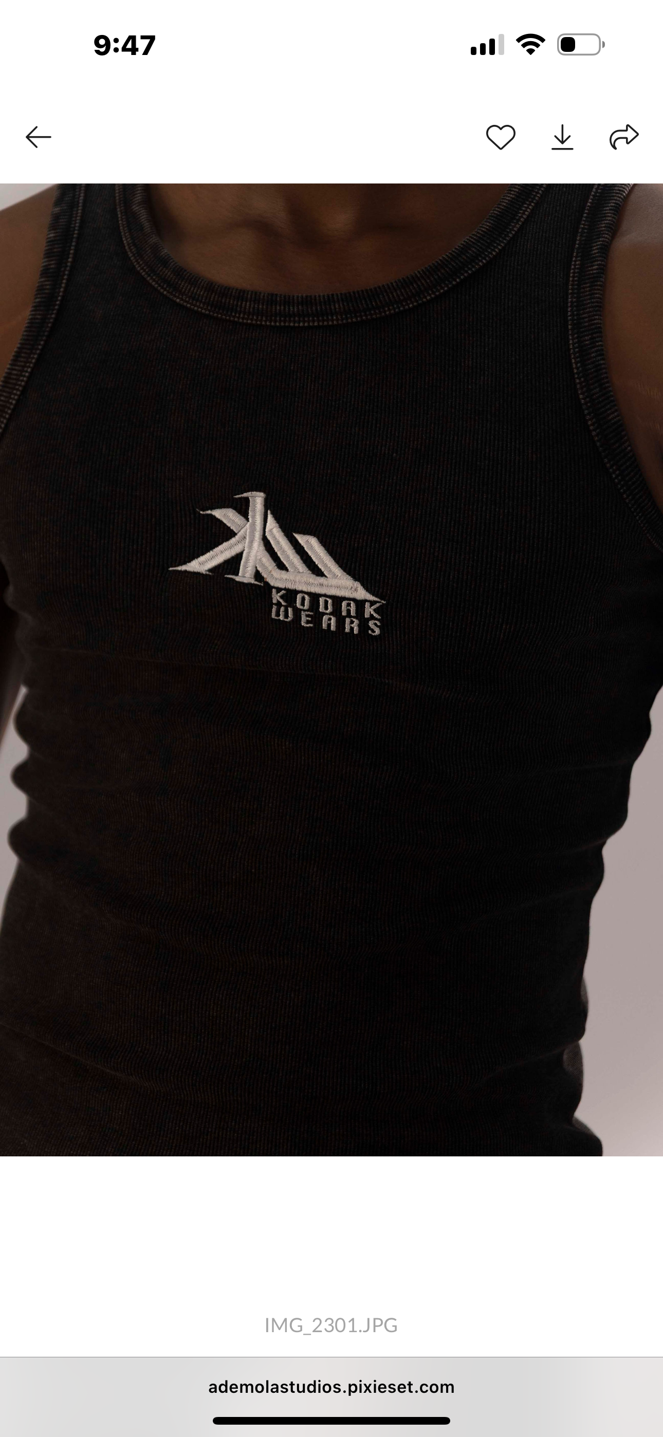 KW logo embroidery Acid wash Tanktop second image