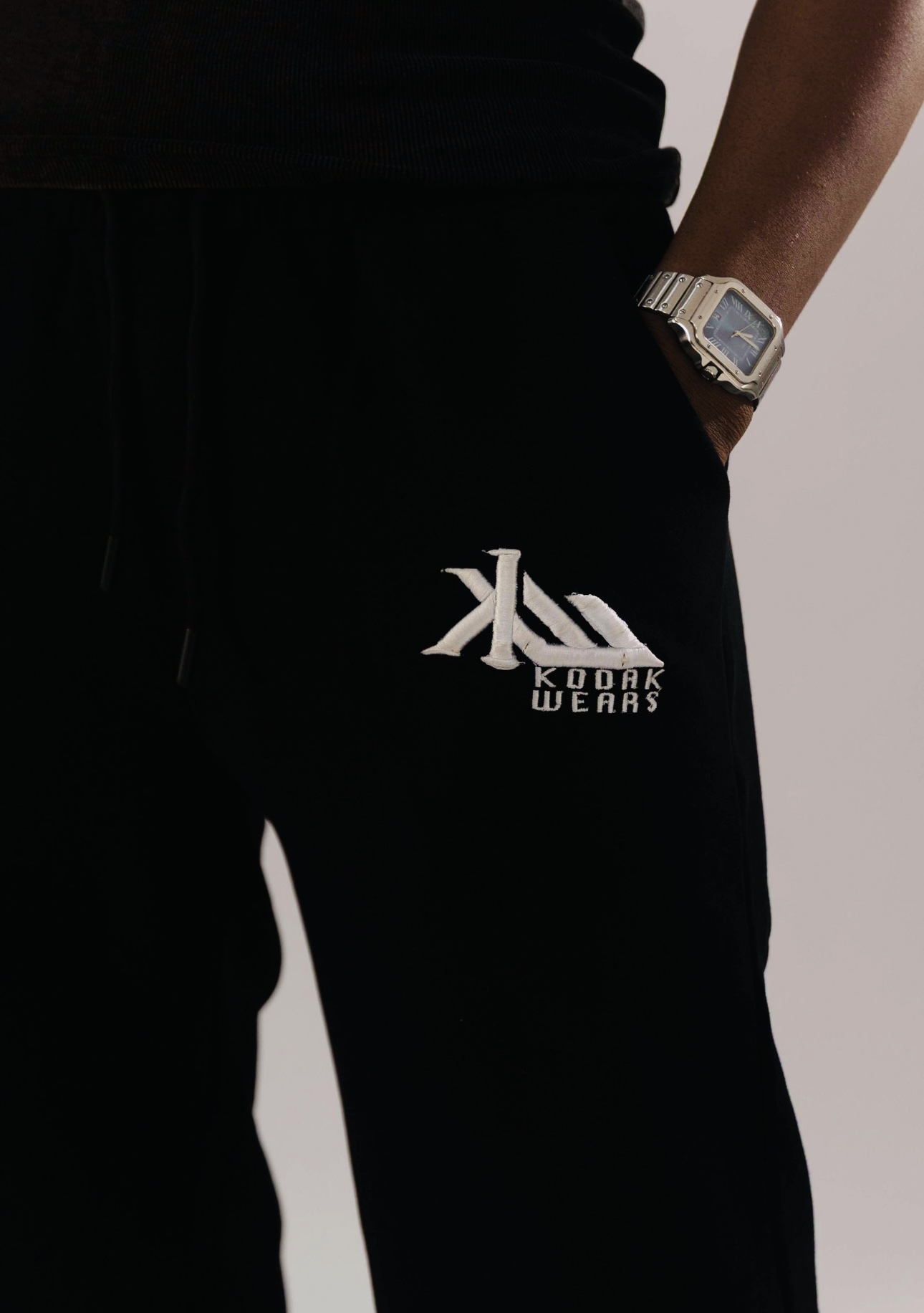 KW embroidery straight-leg Sweatpants Image