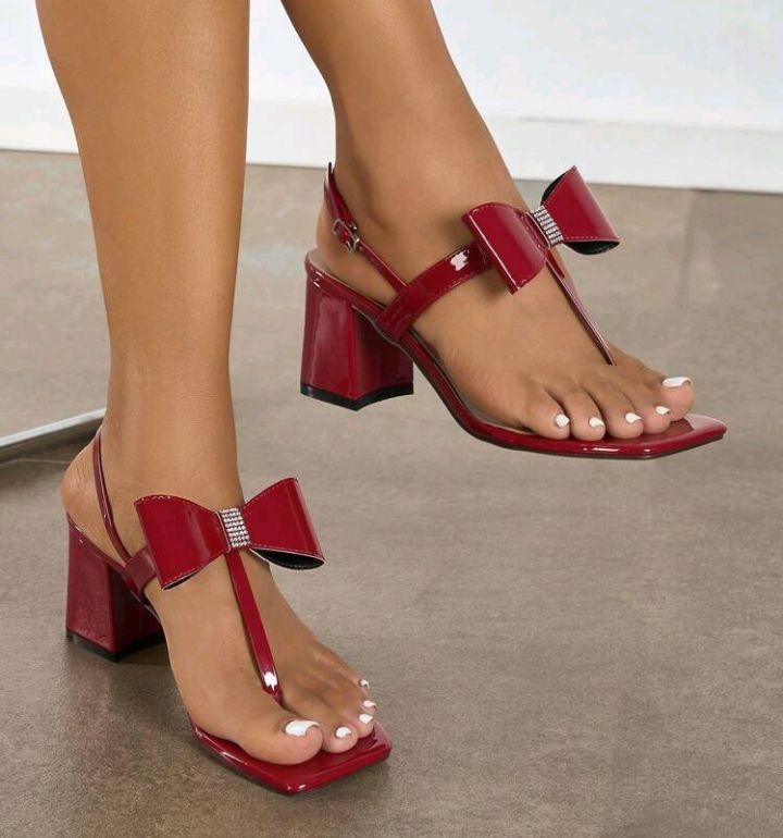 Block sandal heels