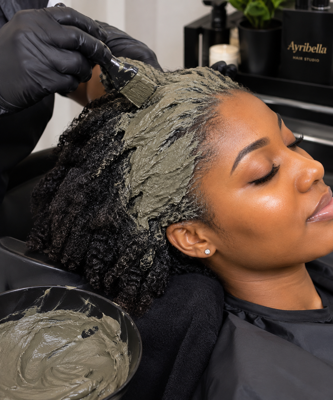 Natural Hair Mud Treatment