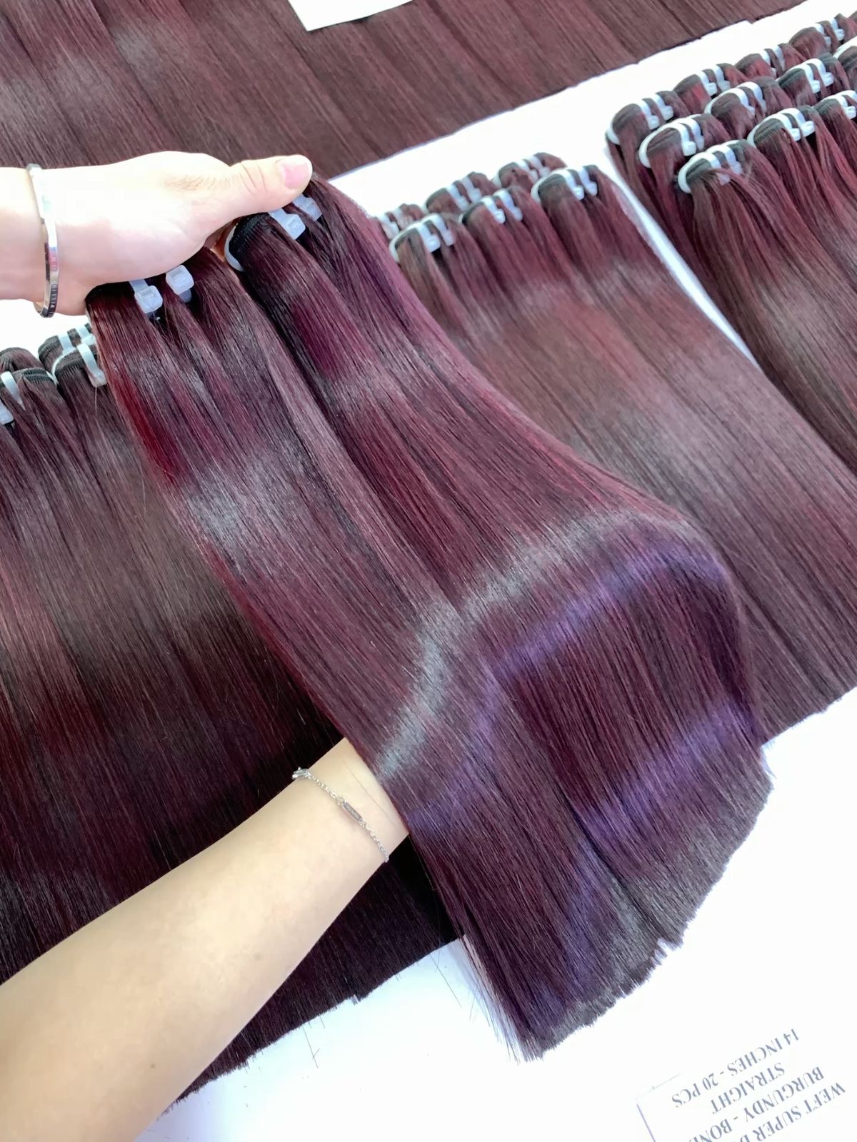 STRAIGHT BUNDLES ( Black Burgundy Cajun brown