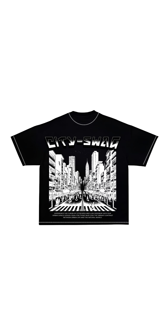 Black CITY NATURE T-SHIRT Image