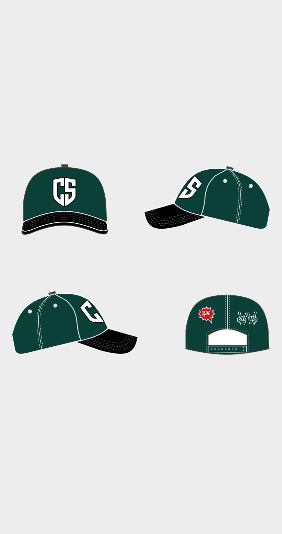Black and green city swag face cap Image