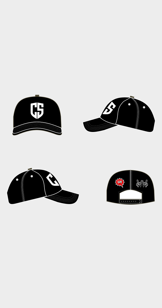 Black and green city swag face cap Image