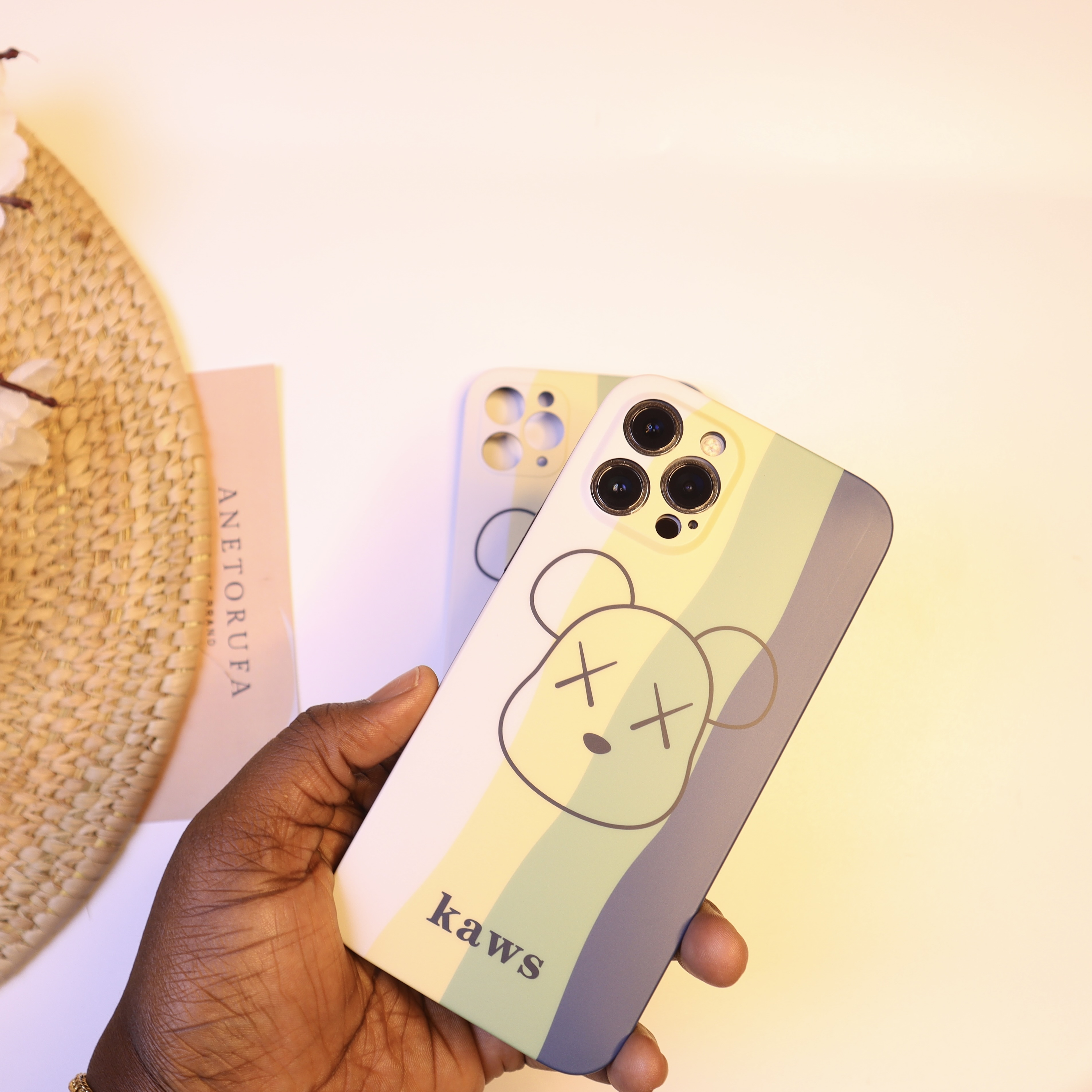 MULTICOLOR ABSTRACT KAWS PHONE CASE