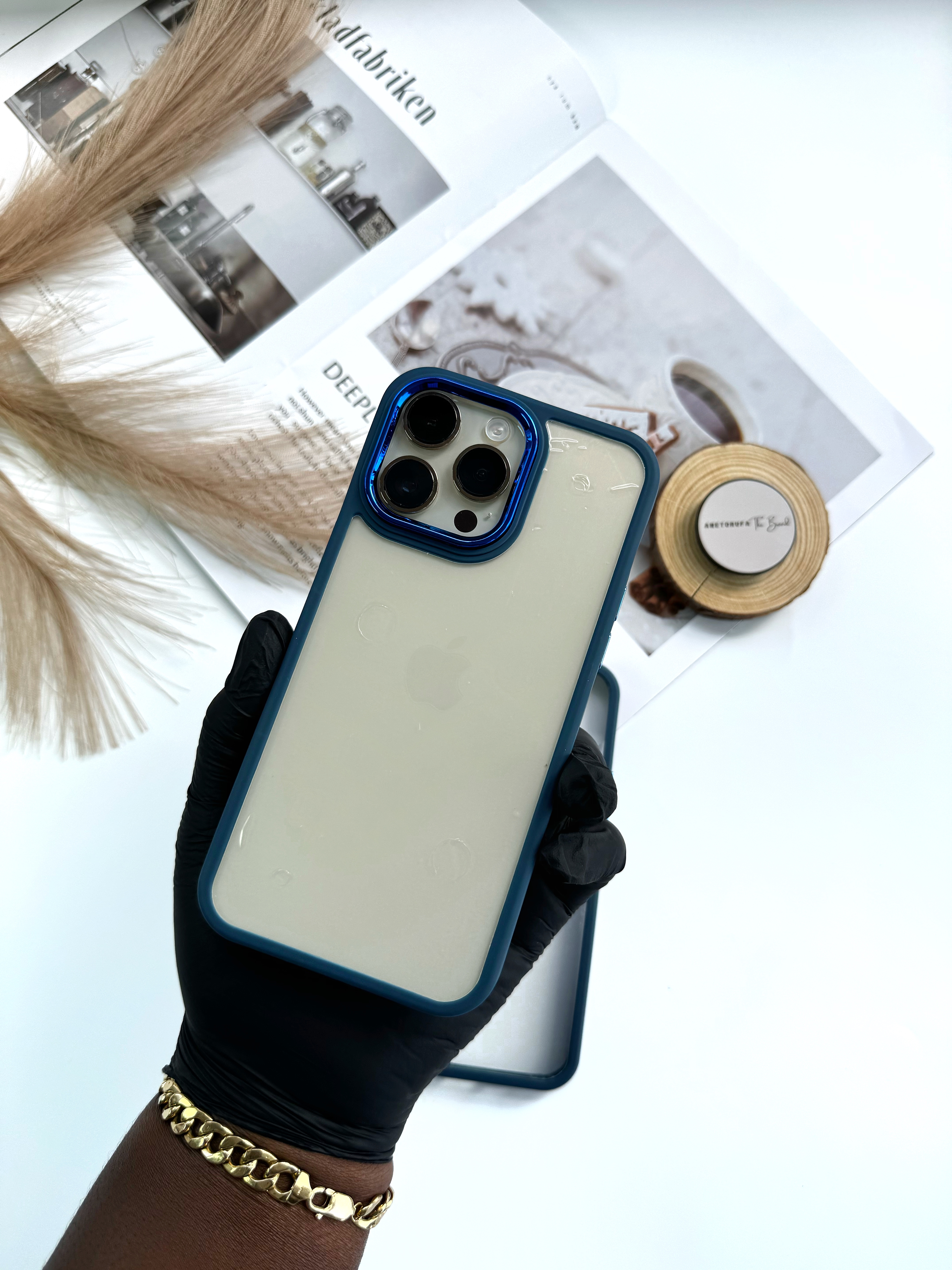 BLUE CLEAR PHONE CASE image