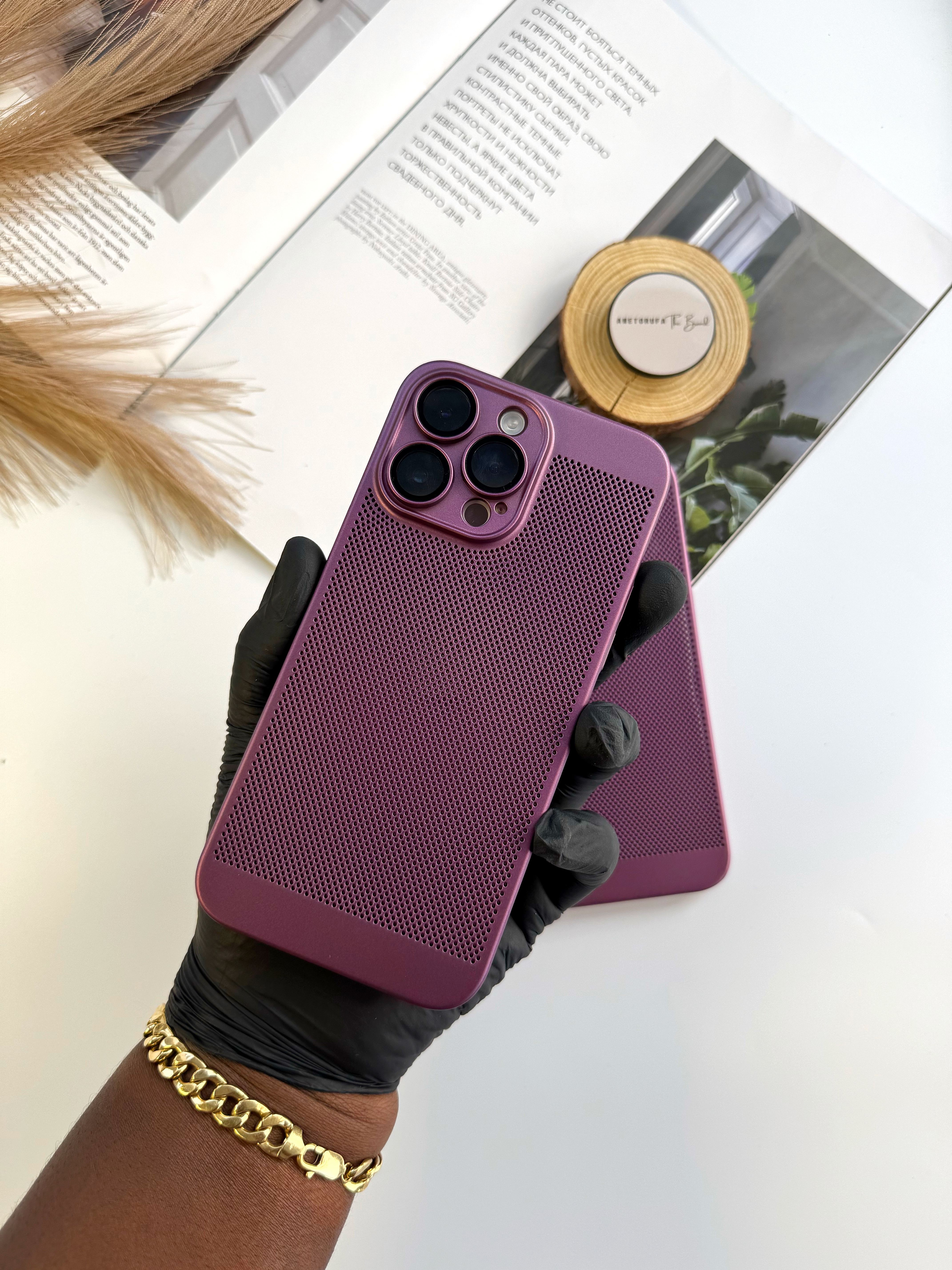 PURPLE MESH-PRUNE PHONE CASE