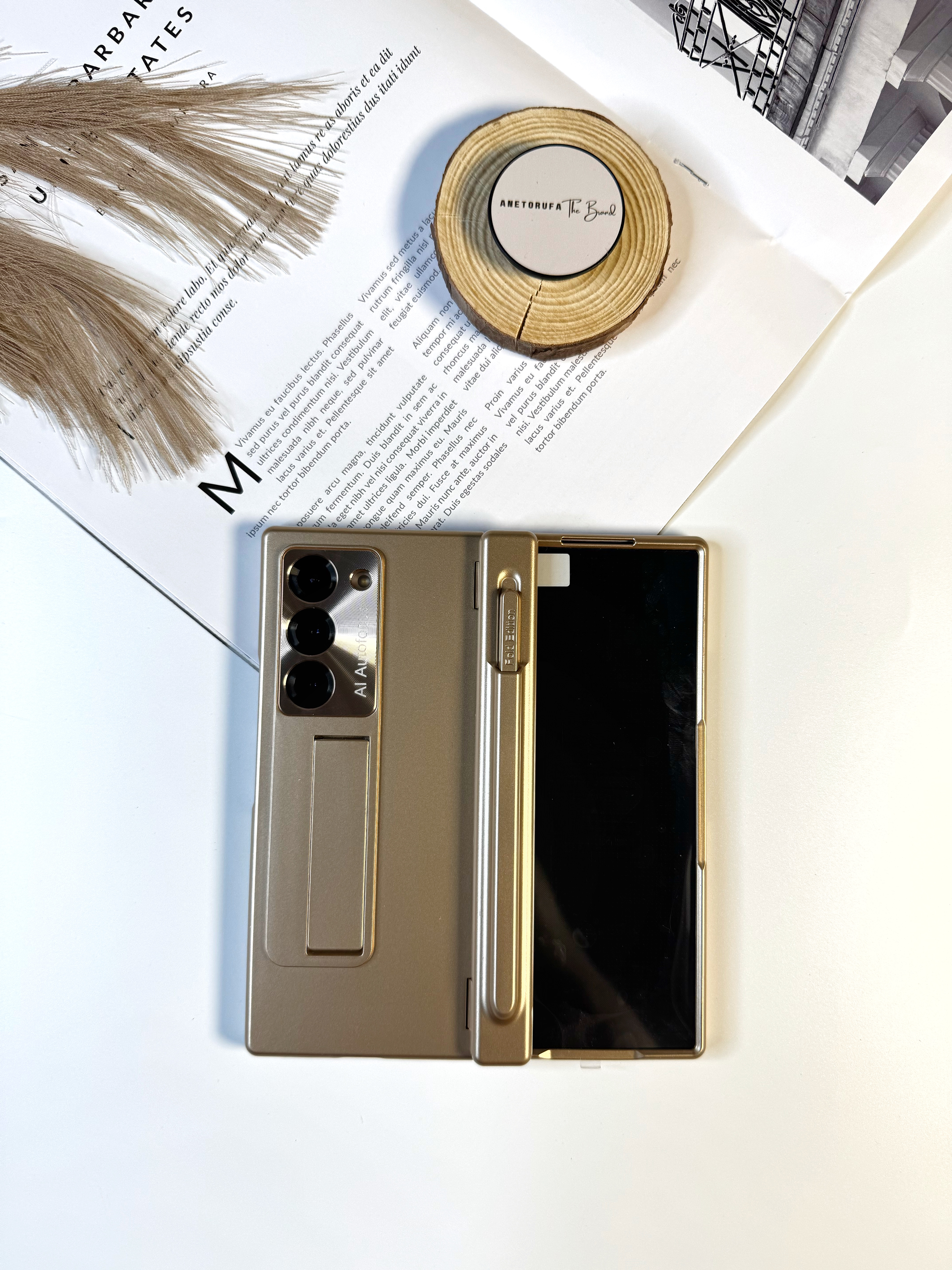 GOLD ARMOR FOLD PHONE CASE image