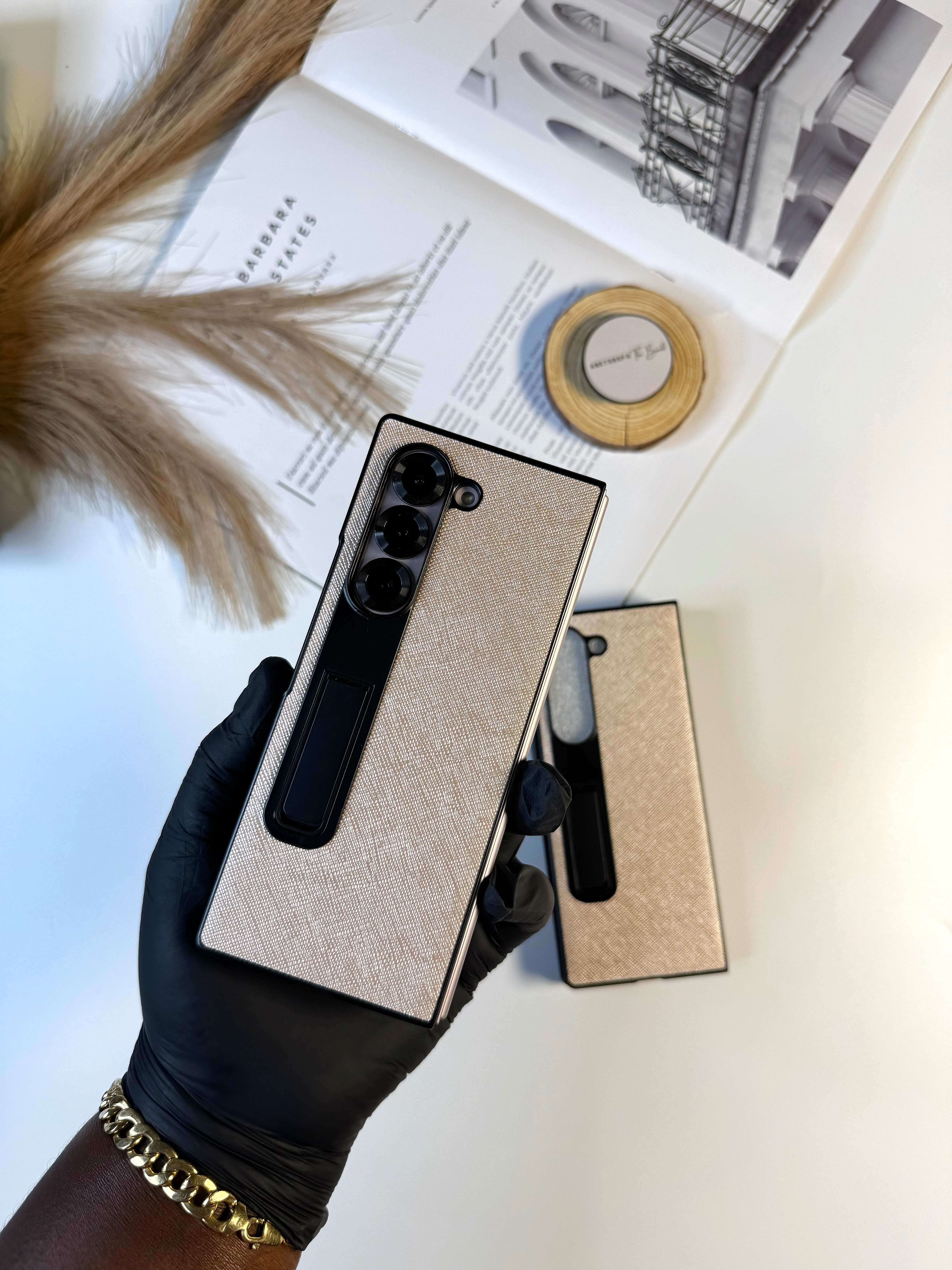 CHAMPAGNE LUXE FOLD PHONE CASE image