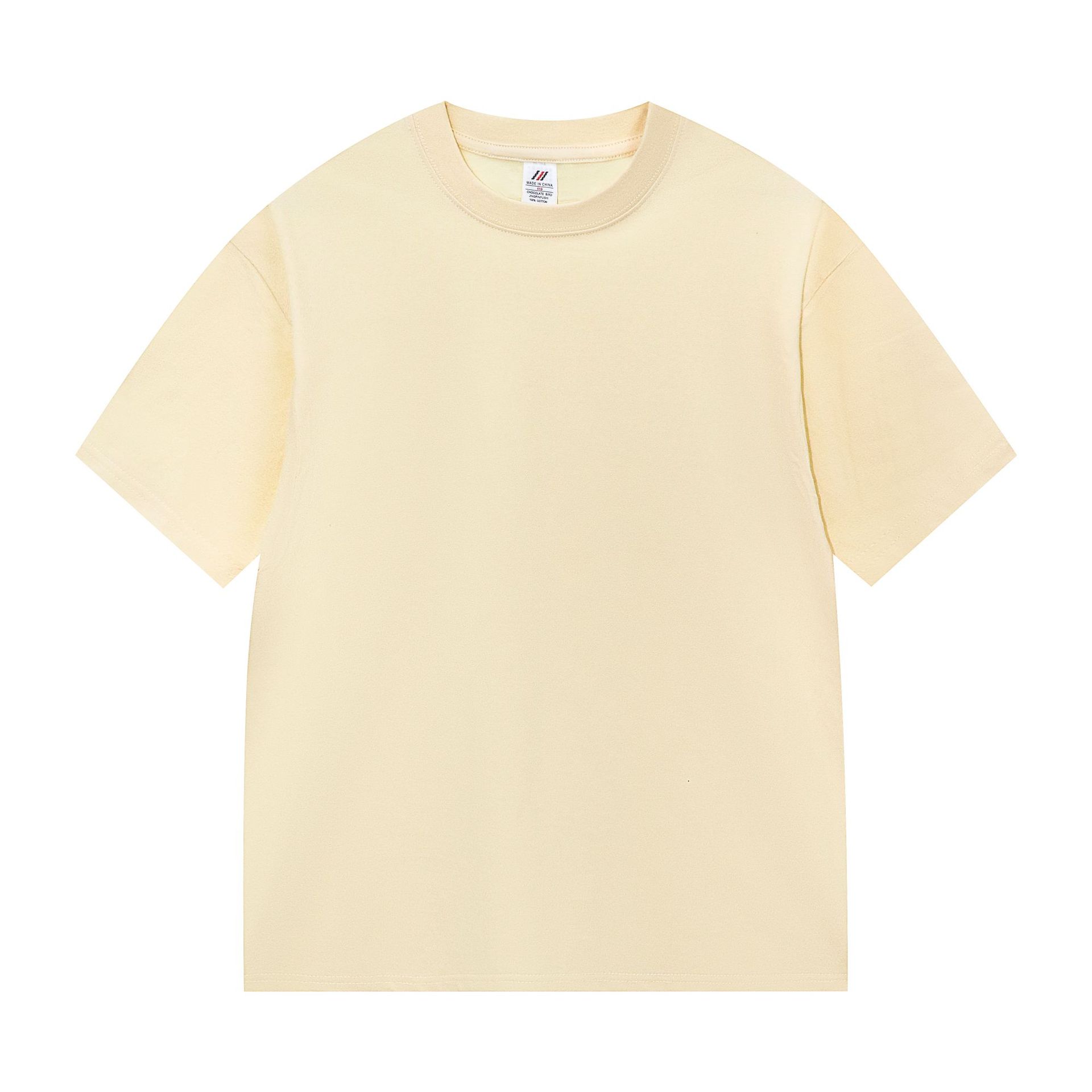 APRICOT PLAIN COTTON TEE SHIRT