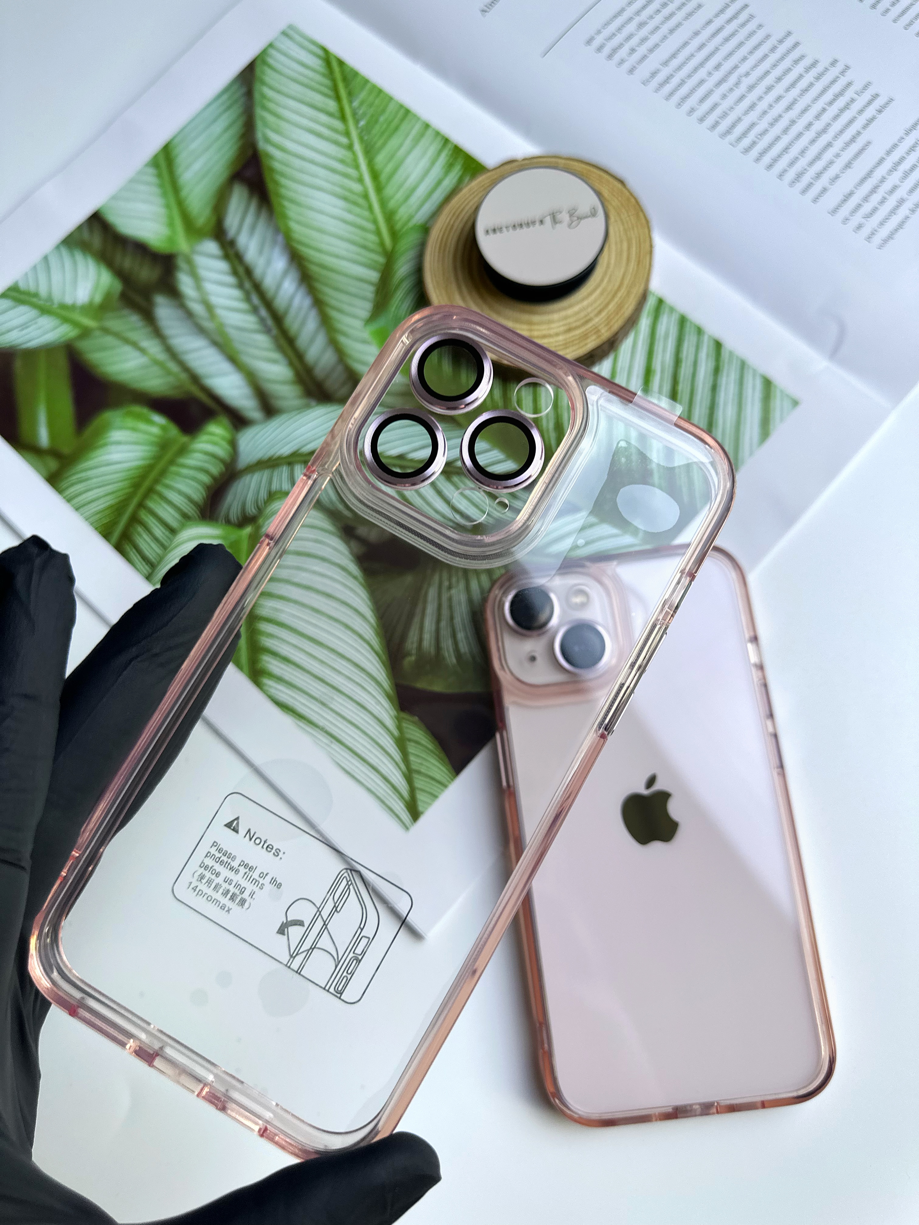 PINK TRANSPARENT PHONE CASE image