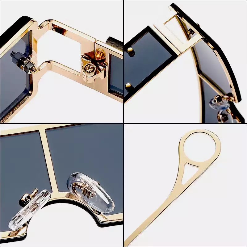 Vintage Small Rimless Recta Sunglasses second image