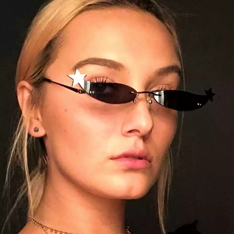 Fashionable Reflective Rimless Party Sunglasses second image