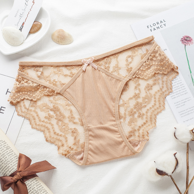 Mixed Sexy Cotton/Lace Brief Image