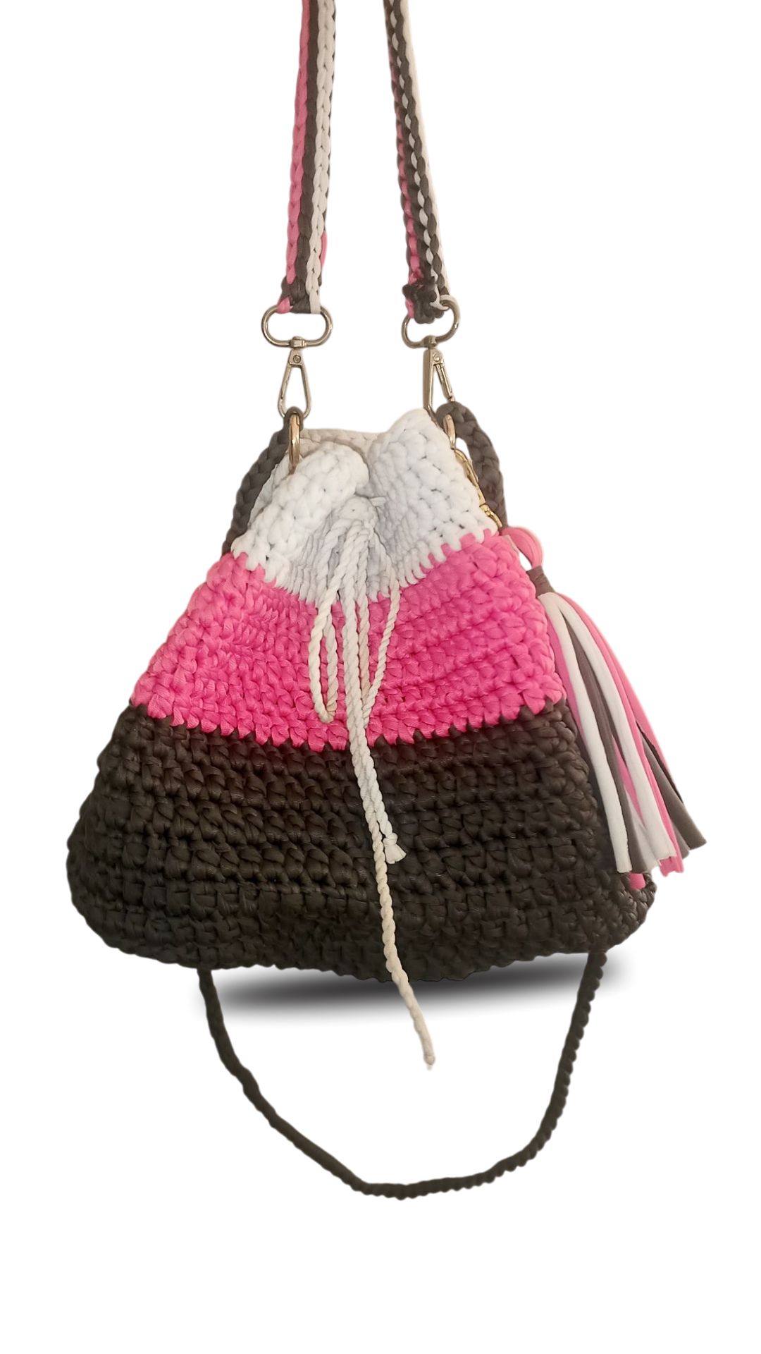 Trinity Tassel Crochet Bag image