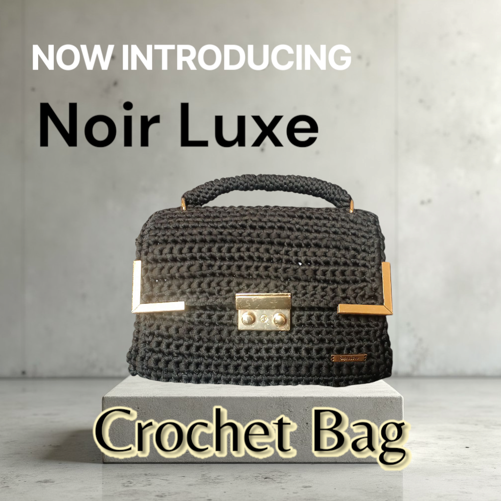 Noir Luxe Crochet Bag image