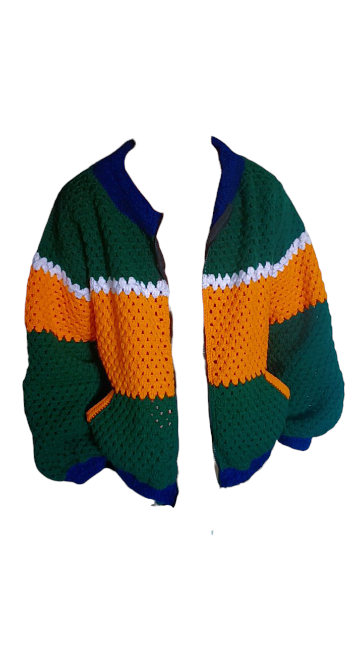 CROCHETED BOLD. BOMBER-STYLE BADASS. 💥 image