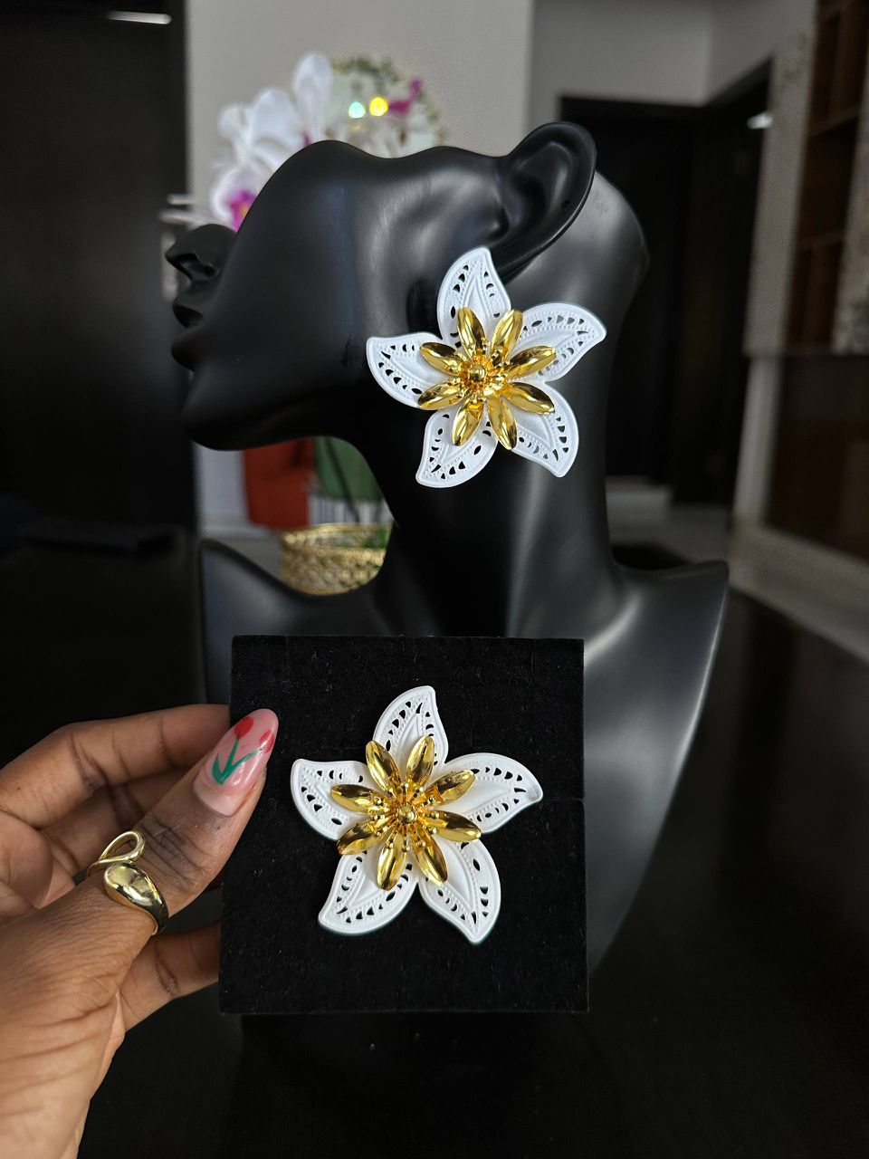 Fashion statement earrings image