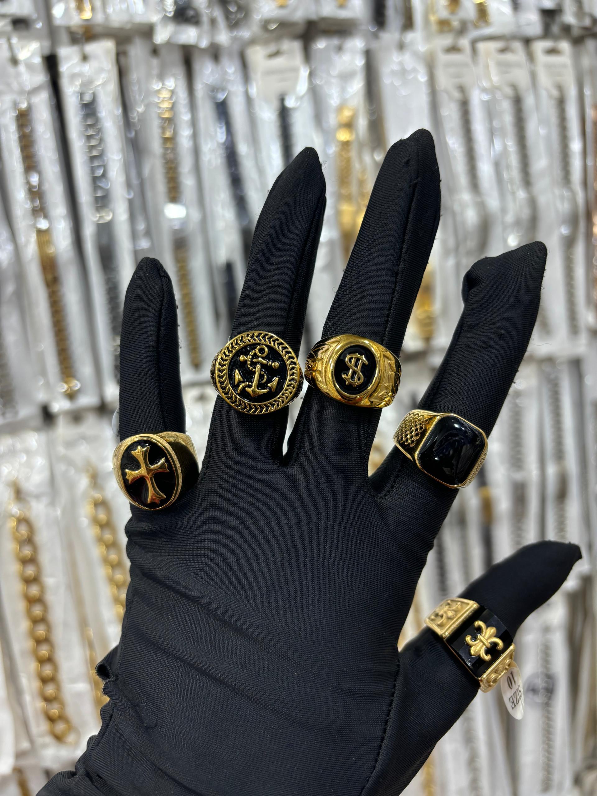 Mens designer fashion rings image