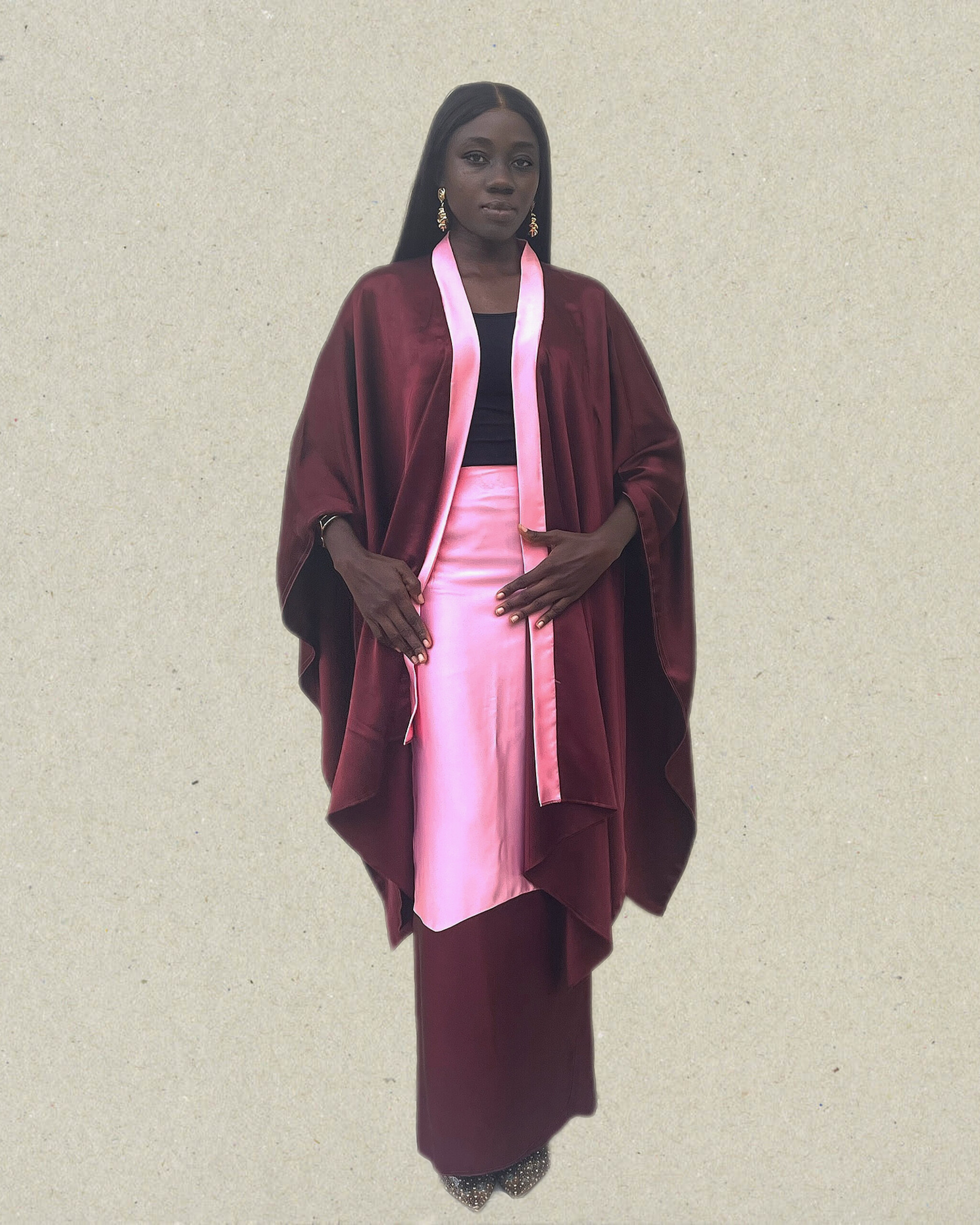 Jumoke Skirt - Maroon image
