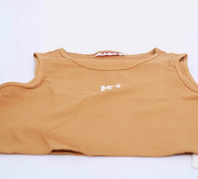 Kn Apricot Ribbed Rowing Top image