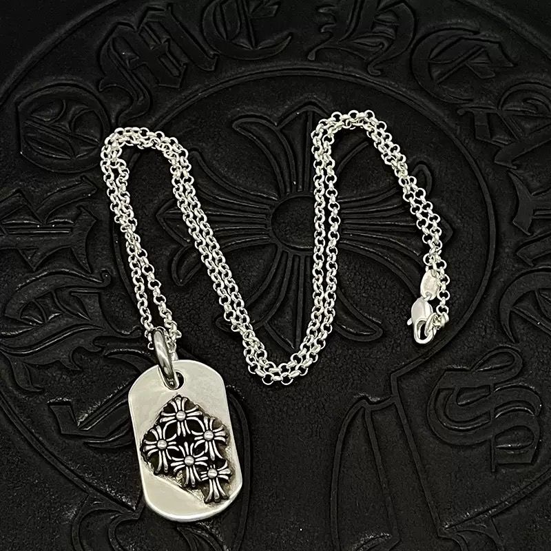 Floral Chrome Dogtag image