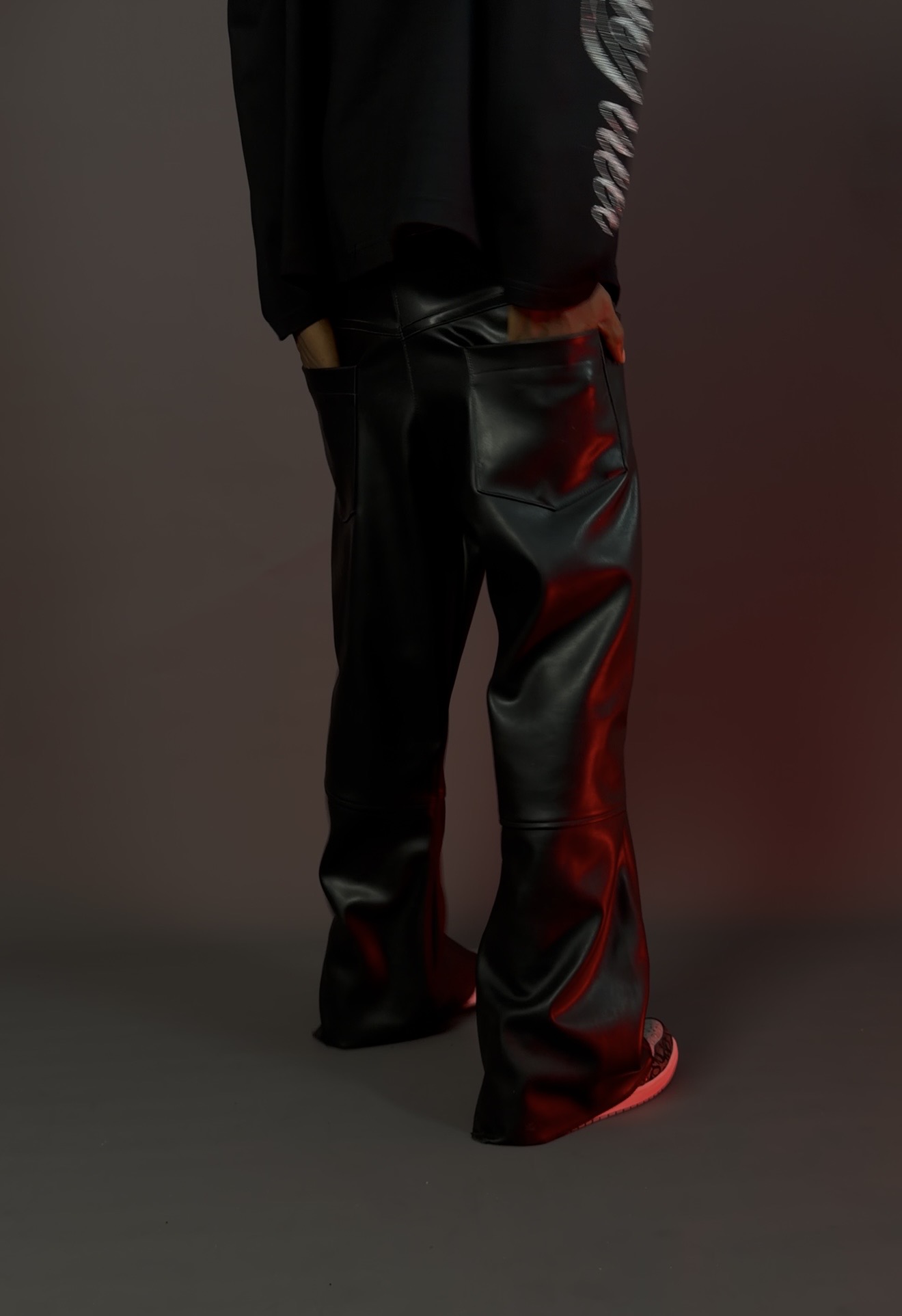 Black leather image