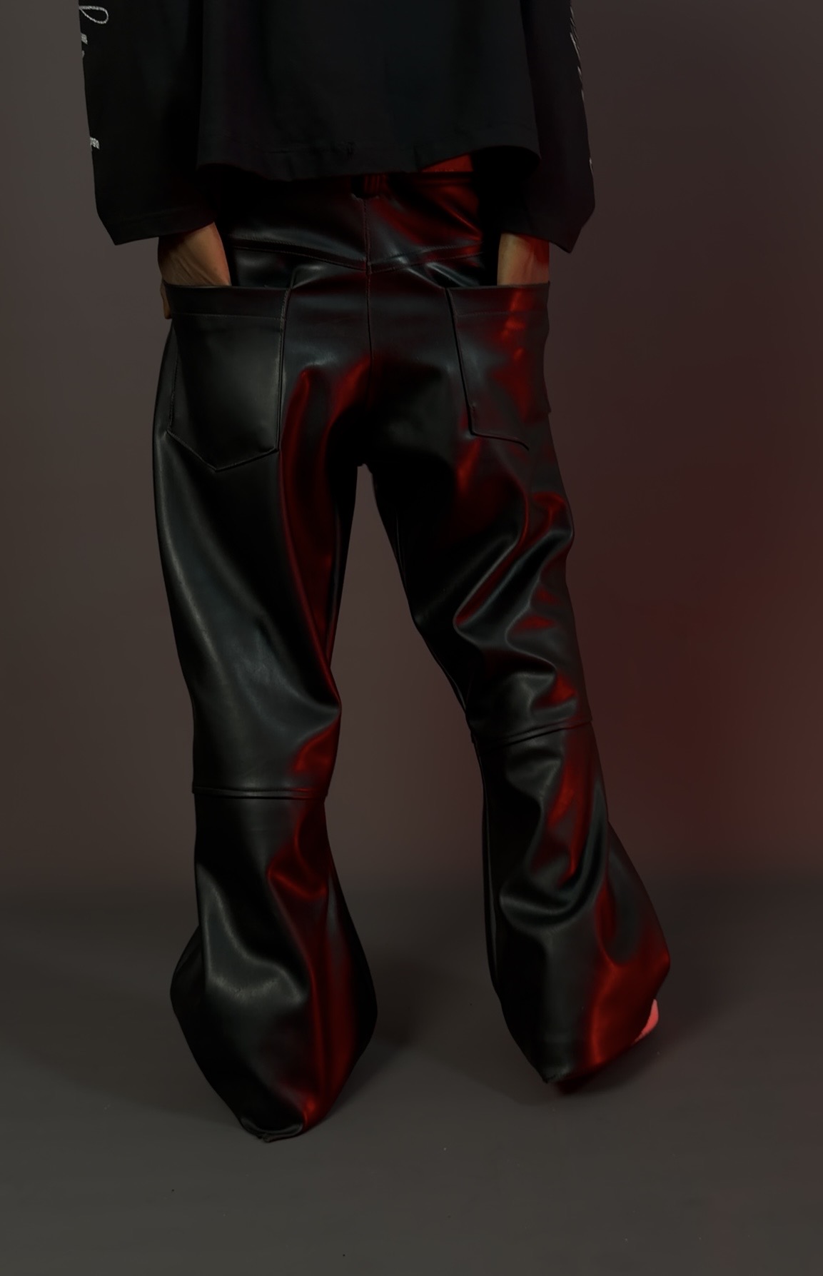 Black leather image