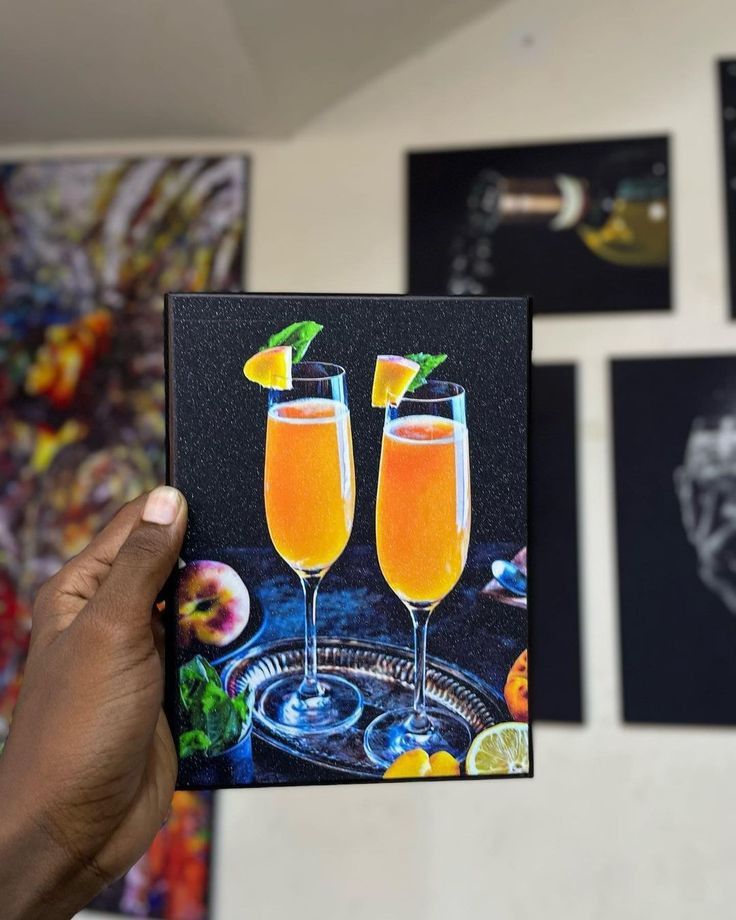 Golden Refresh – Twin Orange Juice Art Frame image