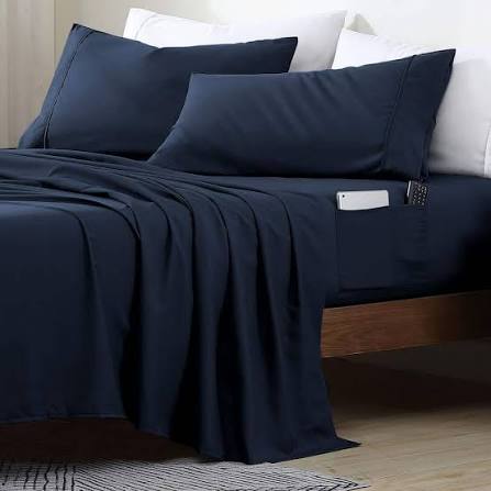 Midnight Black Bed Sheet Set image