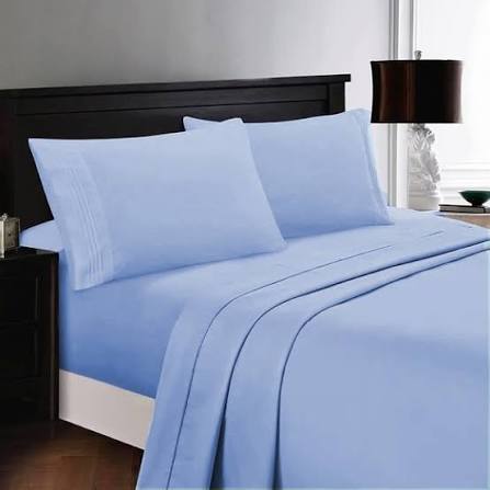 Sky Blue Bed Sheet Set image