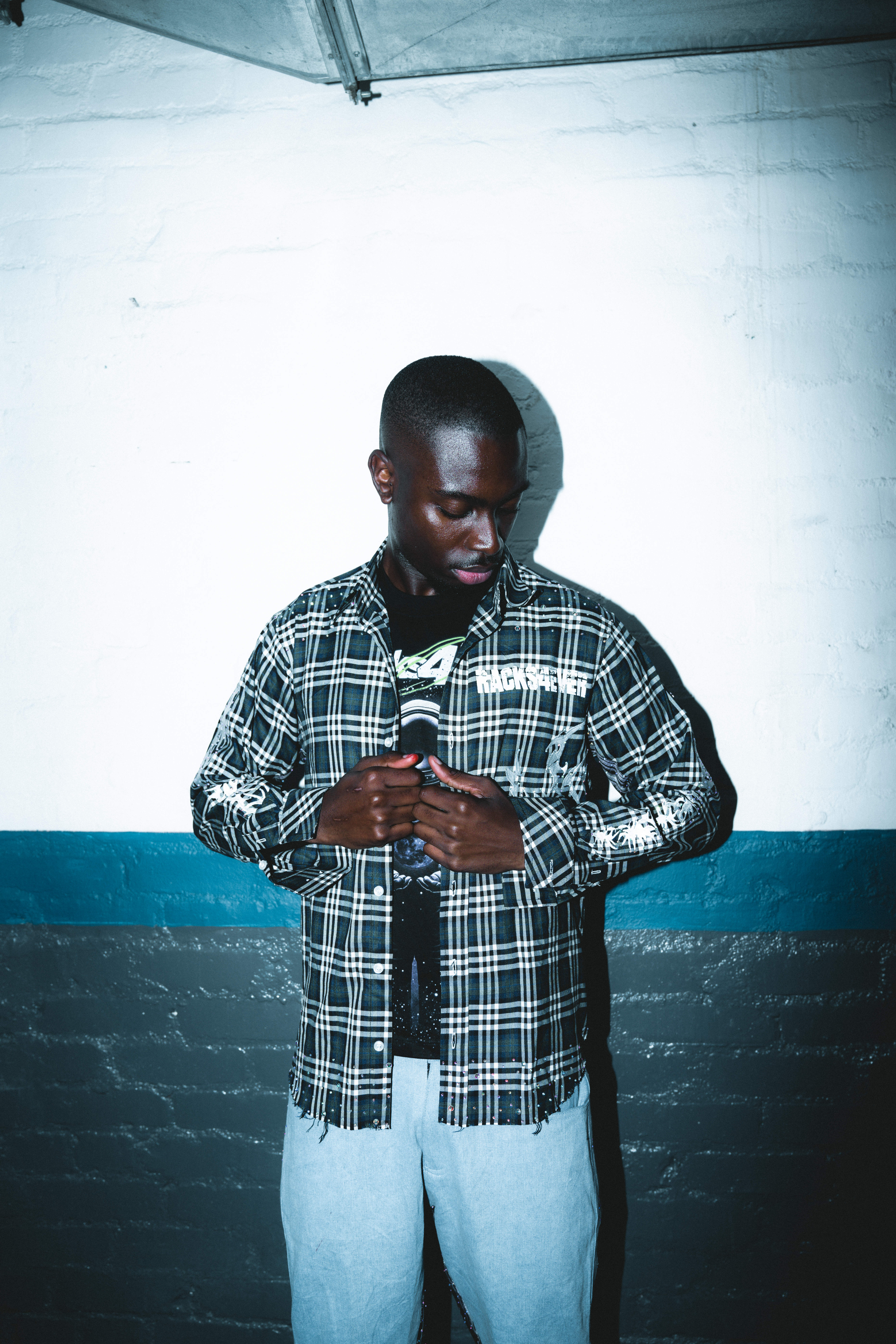 Rhinestone plain Shirt Image