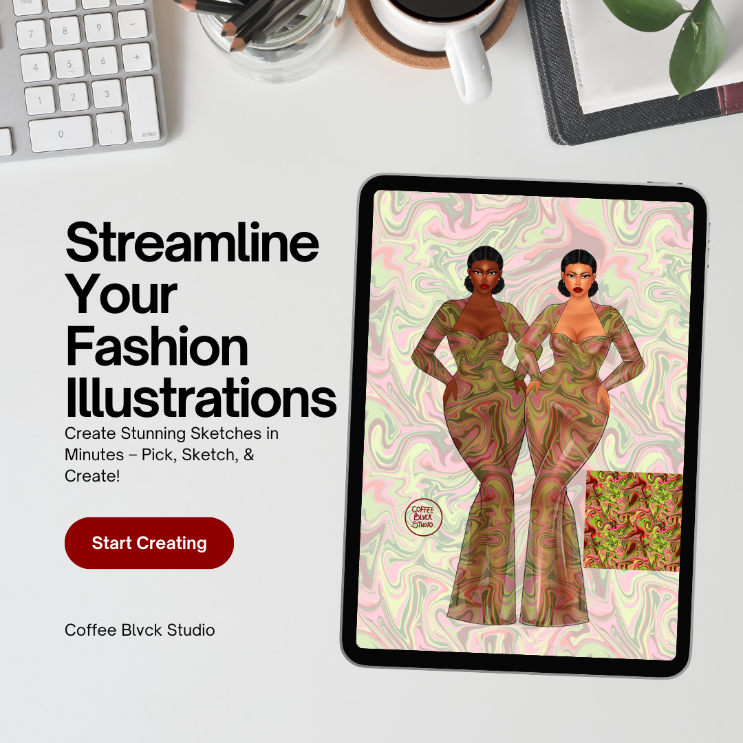 2-Fashion Illustration Template – Single Pose image