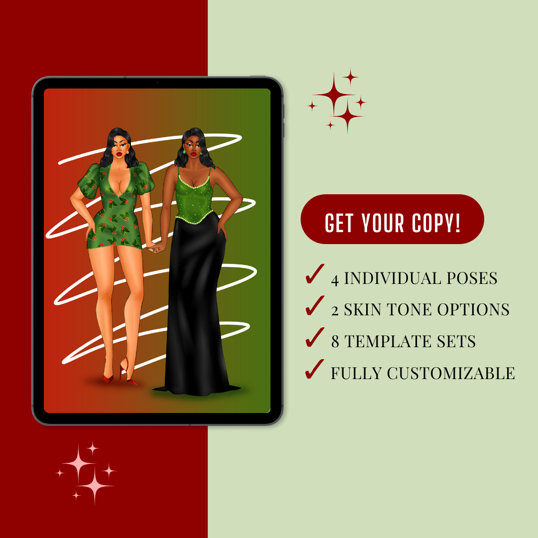 8-Set Fashion Illustration Croquis – Ultra Curvy Edition image