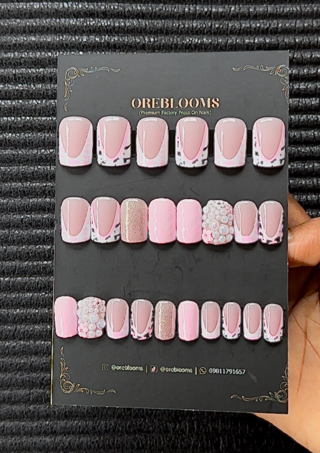 LT15 Light Pink Cow Print Style image