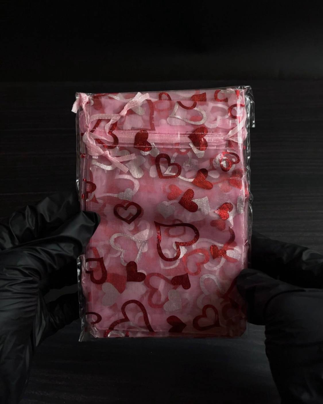 Pink Heart Organza Bag - 10pcs image