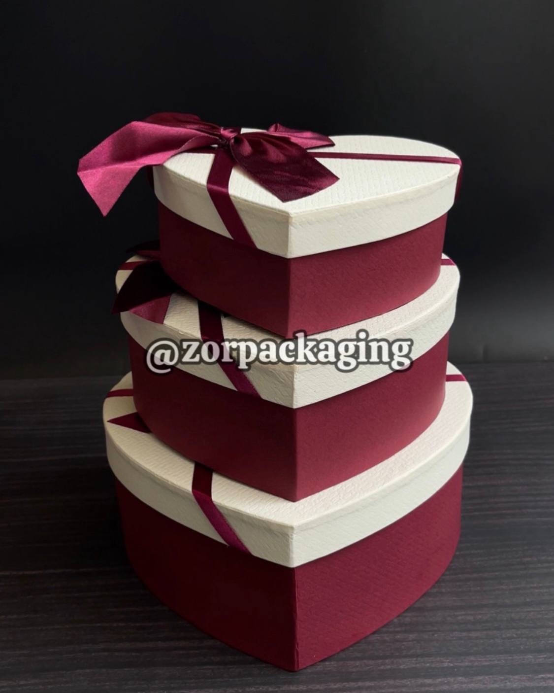 Heart Shaped Gift Box - Wine image