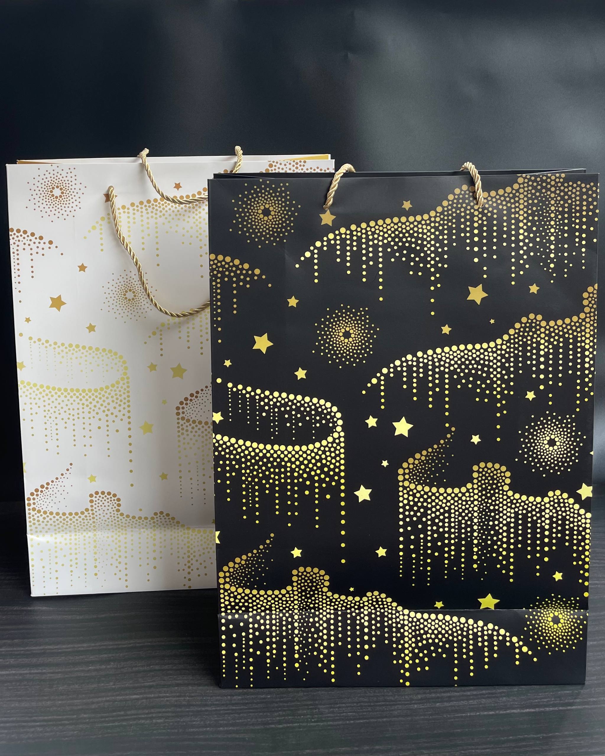 Mixed Patterned Paper Bags - Large image