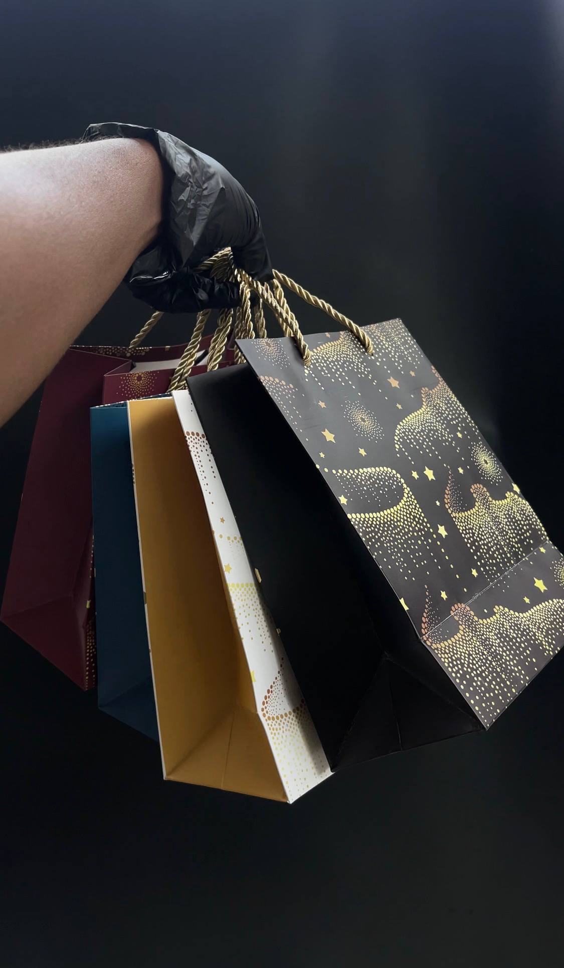 Mixed Patterned Paper Bags - Small image