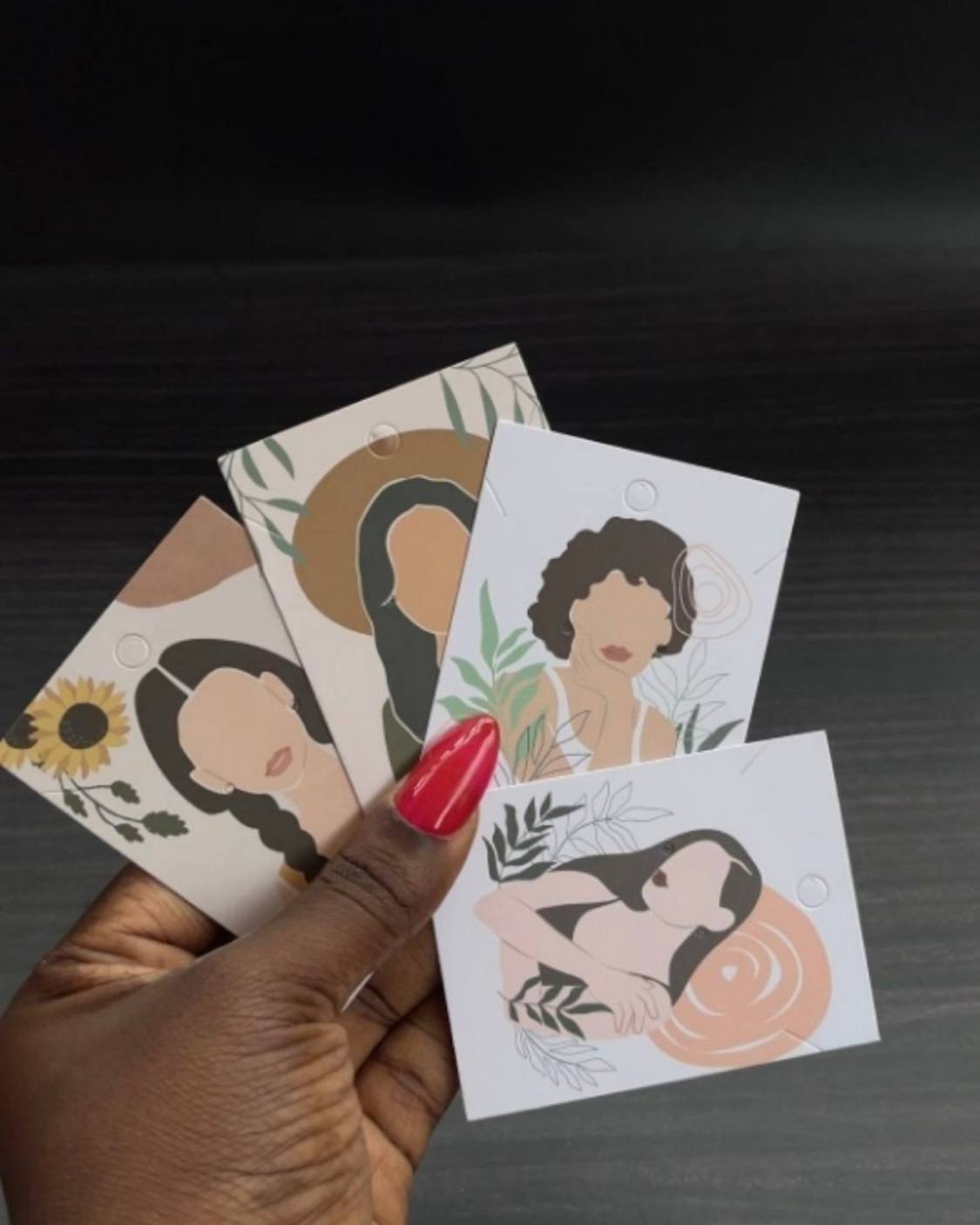 Fancy Jewelry Card with Transparent Nylon - 20pcs image