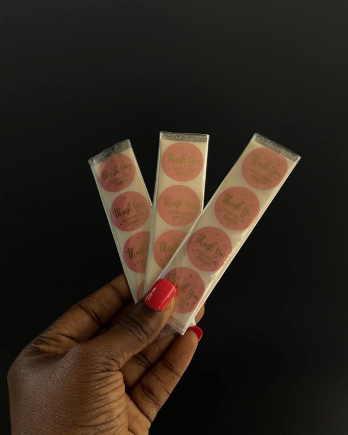 Thank You Stickers - Pink
