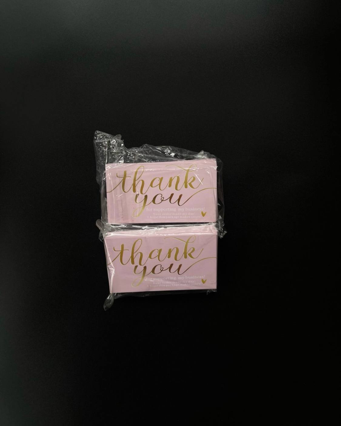 Thank You Card - Pink & Gold