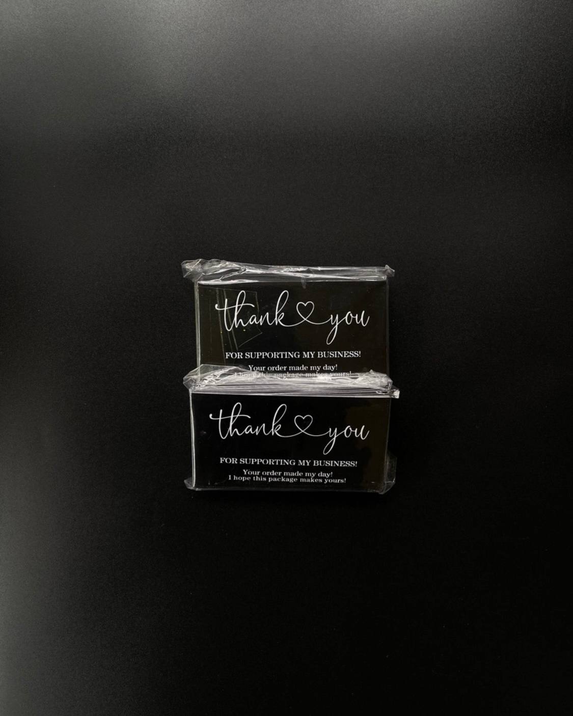 Thank You Card - Black