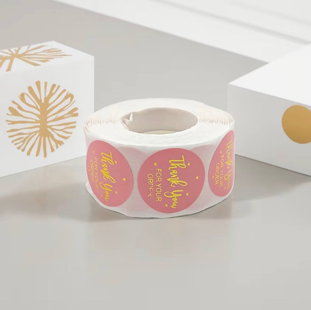 Thank You Stickers - Pink