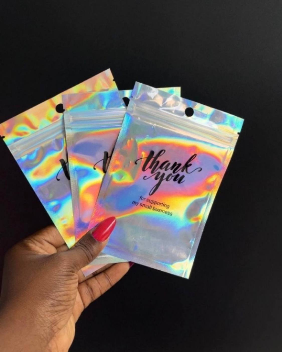 Holographic Thank You Pouch - 10pcs image