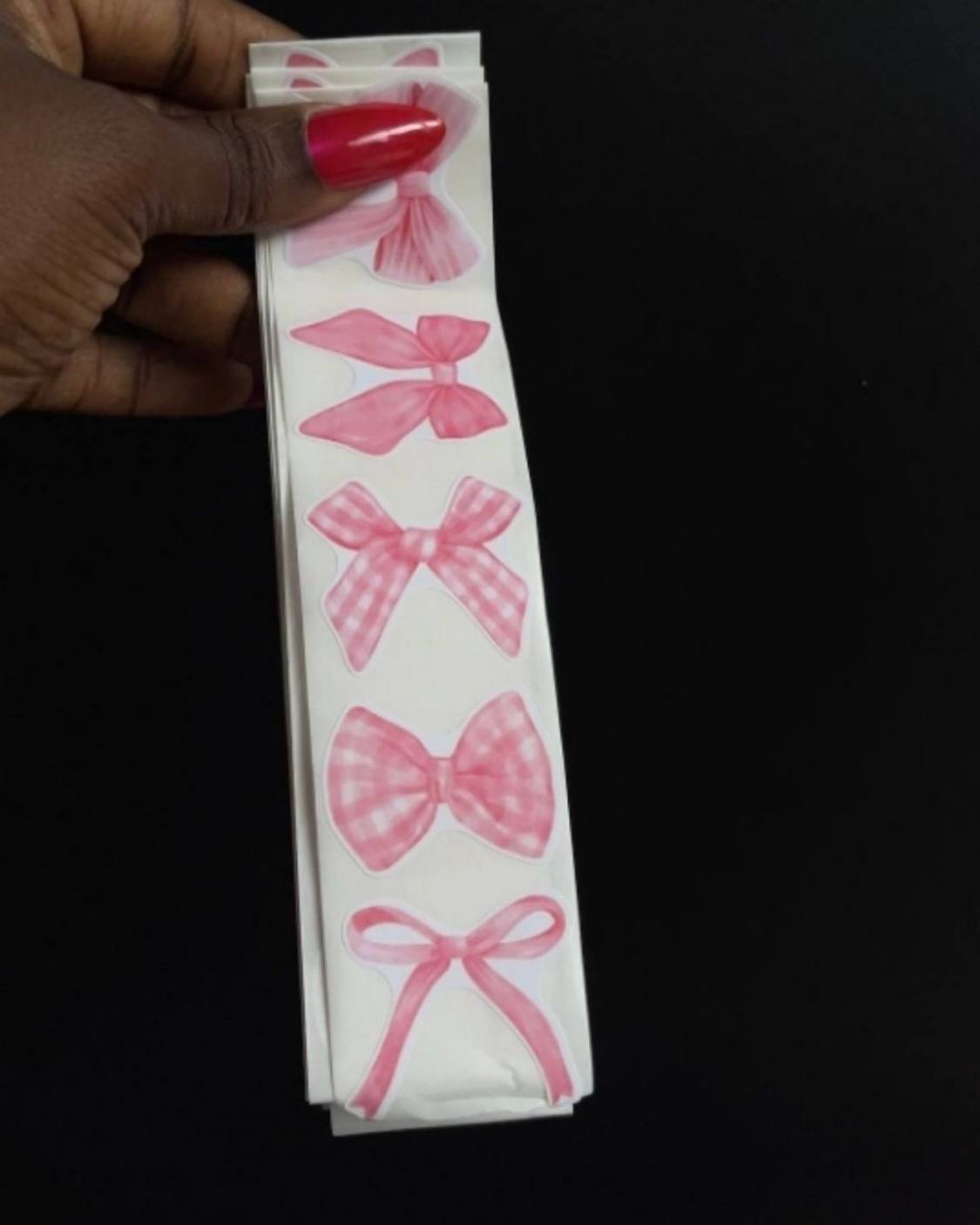 Bow Tie Stickers - Pink