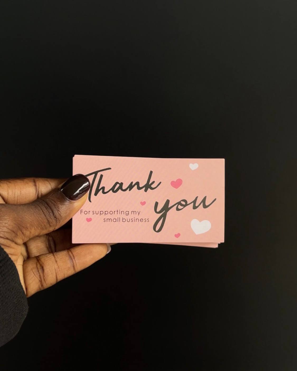 Thank You Card - Pink Heart