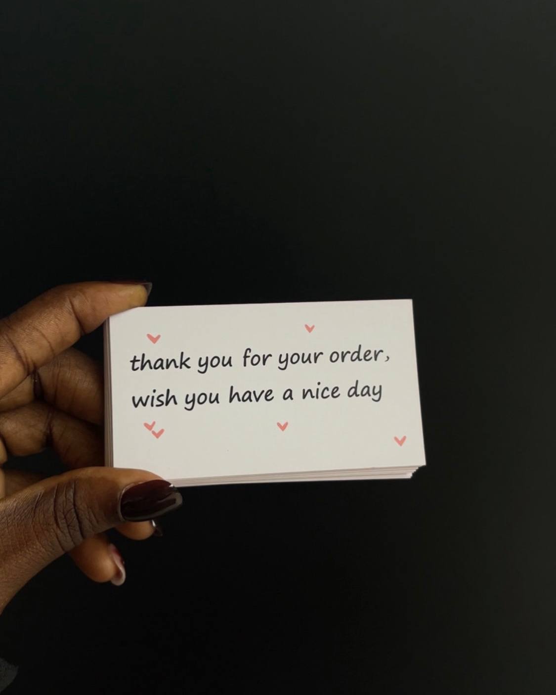 Thank You Card - Pink Heart