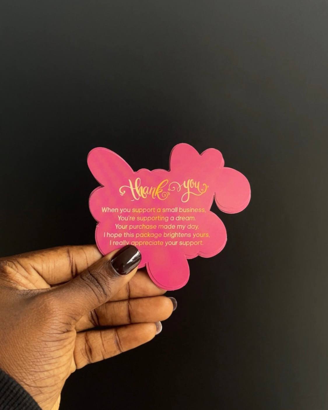 Thank You Shaped Card - 25pcs image