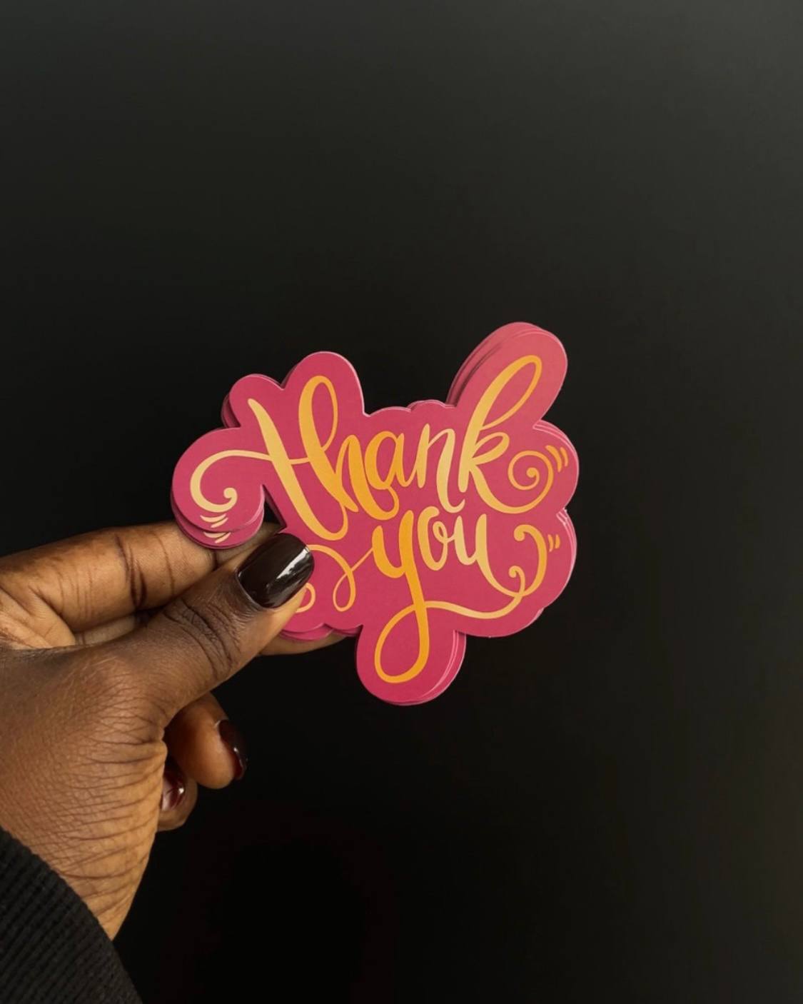 Thank You Shaped Card - 25pcs